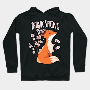 Sakura Japanese Cherry Blossom and Foxes Think Spring design Hoodie